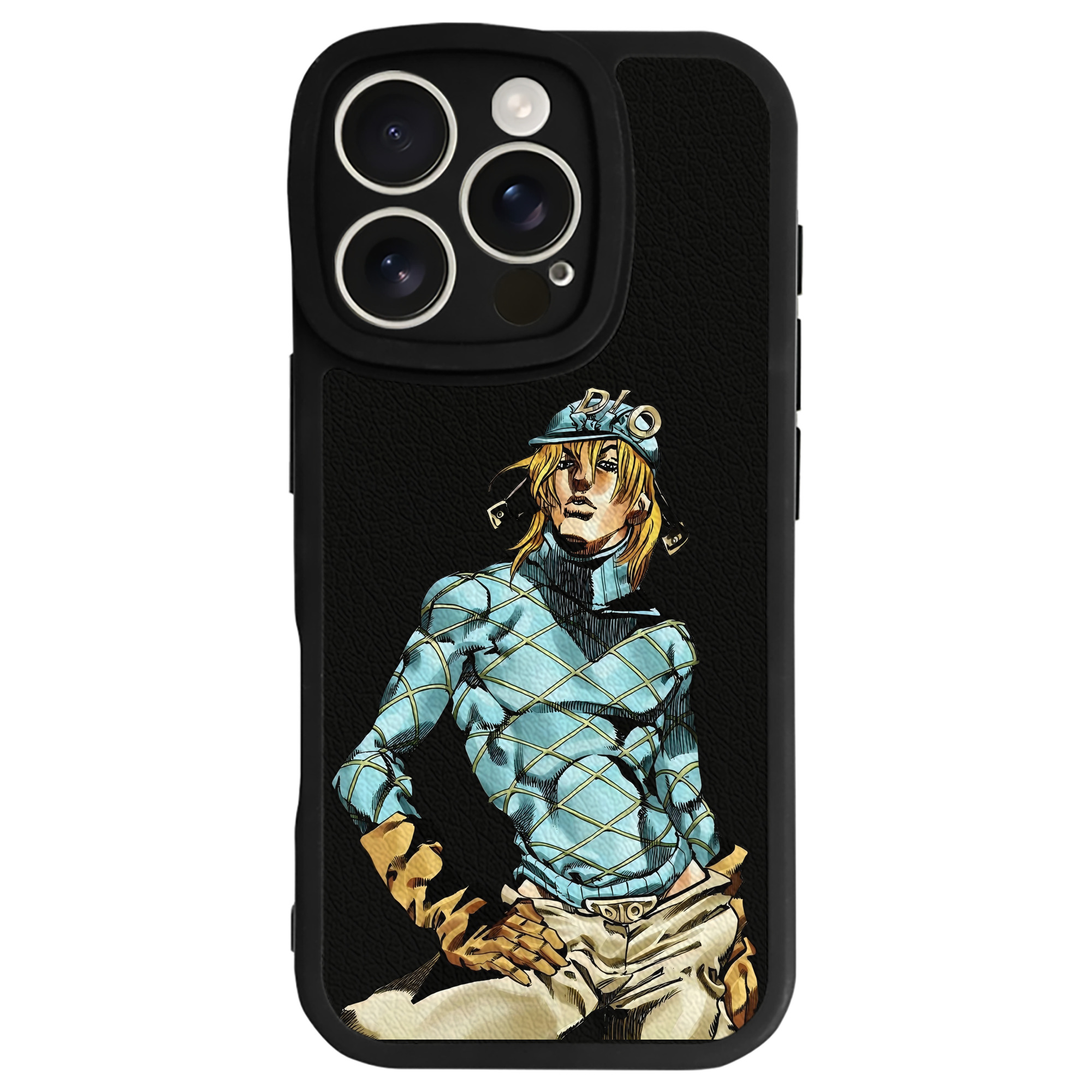 （画像用） ジョジョの奇妙な冒険 ディオ?ブランドー JoJo's Bizarre Adventure Dio Brando 【iPhone 16シリーズ対応】シリコンスマホケース（レザー調） 材質：シリコン